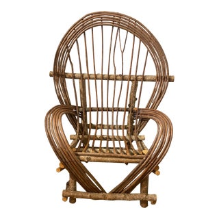 Vintage Adirondack Twig Branch Chair For Sale