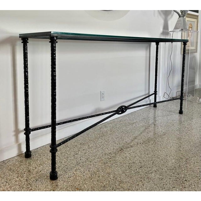 Diego Giacometti Style Wrought Iron Console Table For Sale - Image 12 of 12
