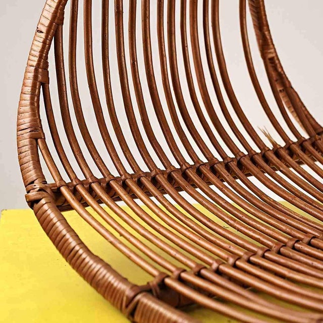 Vintage Wicker Magazine Rack, 1970s For Sale - Image 3 of 10