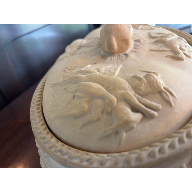 Mid 20th Century Signed Wedgewood Cane Ware Game Pie Tureen or Serving Dish With Cover and Insert For Sale - Image 14 of 16