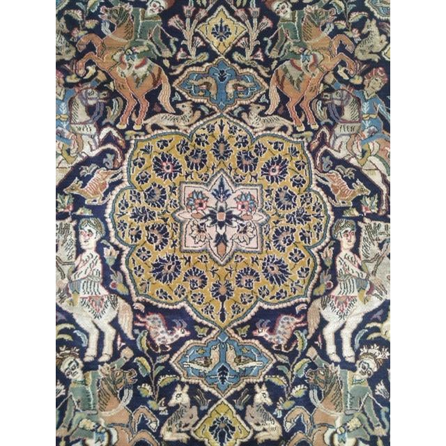 1970s Persian Hunting Rug , 4'7" X 7'5" For Sale - Image 4 of 6