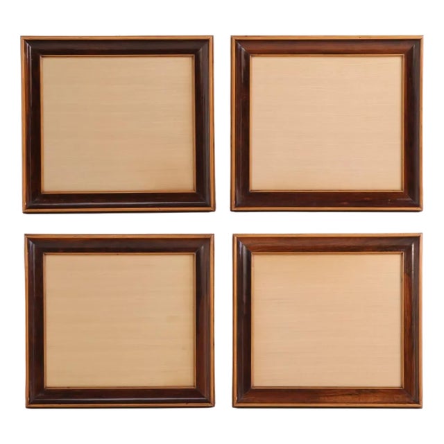 A Set of 4 Italian Rosewood and Maple Picture or Mirror Frames, c.1900. For Sale