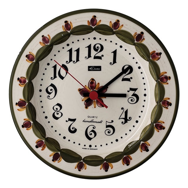 Wall Clock from Eloma Quartz, Germany, 1970s For Sale