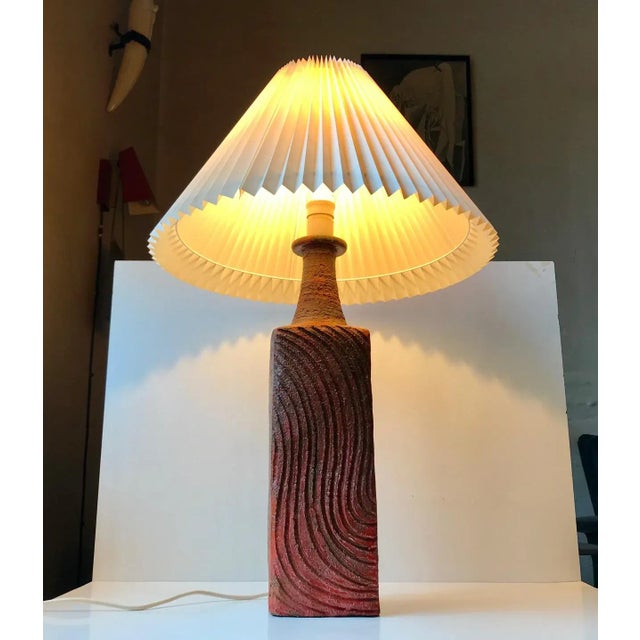 Large Scandinavian Stoneware Table Lamp from Ribe, 1970s For Sale - Image 13 of 13