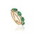 VR Jewels Vintage-Style 2.18ct Oval Emerald & Diamond Double Band Ring in 14k Gold Size 6 For Sale - Image 4 of 18