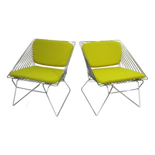 Verner Panton Chrome Lounge Chairs by Fritz Hansen Denmark For Sale