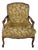 Vintage Italian French Provincial Bergere Armchair Fauteuil Library Lounge Chair For Sale