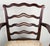 Antique early 19th century English George III carved mahogany ribbon back arm chair, circa 1800. Elegant proportion with...