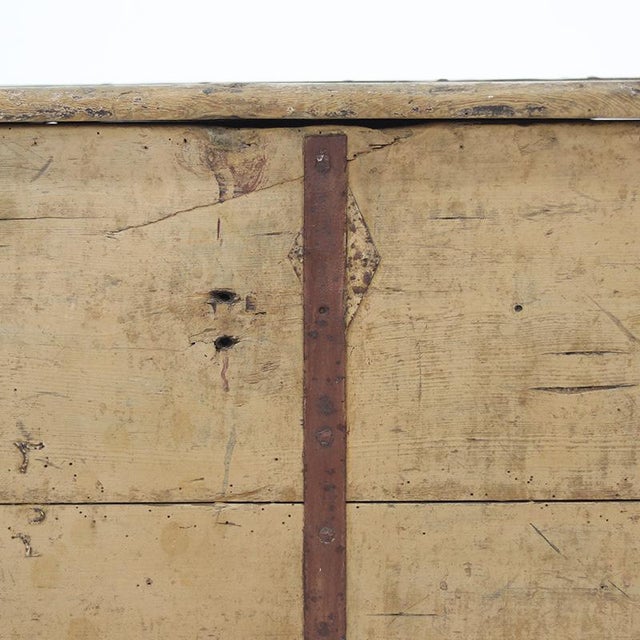 Antique Rustic Farmhouse Transport Chest For Sale - Image 9 of 13