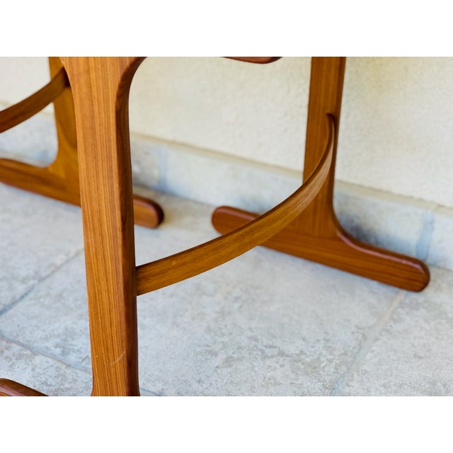 Scandinavian Nesting Tables in Teak, 1960, Set of 3 For Sale - Image 11 of 16