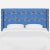 Cloth & Company Red from Scalamandre crafted by Cloth & Company Hudson Full Headboard, Royal Blue Animal Print For Sale - Image 4 of 7