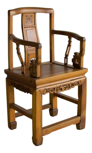 Antique Chinese Carved Elm Southern Official's Hat Armchair With Qilin Splat