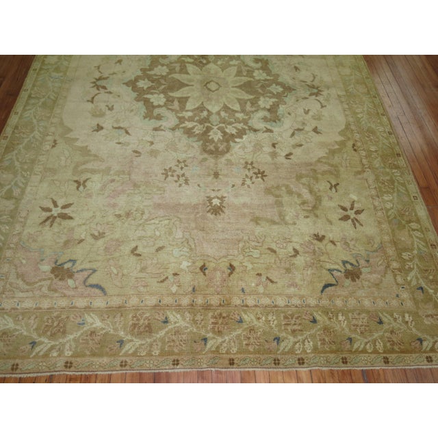 Mid 20th Century Vintage Zabihi Collection Soft Pink Turkish Room Size Rug - 7'11" x 12'1" For Sale - Image 5 of 8