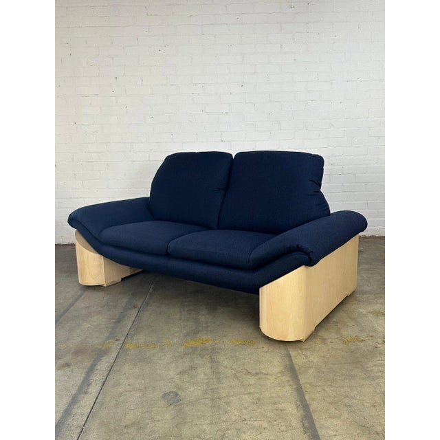 Wood Italian Sofa With Chunky Maple Legs For Sale - Image 7 of 8