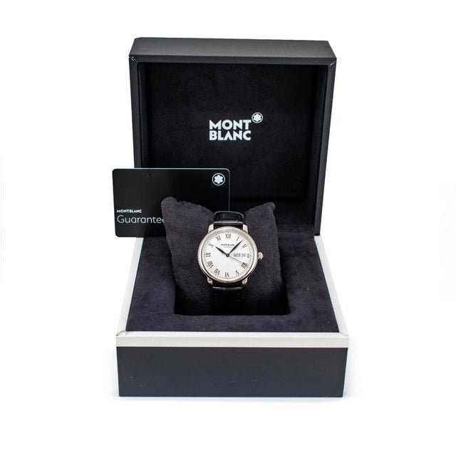 Montblanc Star Legacy 39mm 128686 White Dial Day Date Steel Automatic Watch For Sale - Image 9 of 10
