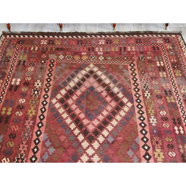 Afghan Kilim Rug, 1980s For Sale - Image 3 of 13