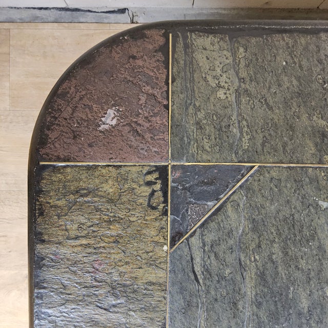 Vintage Handmade Slate and Gears Coffee Table by Marcus Kingma, 1990 For Sale - Image 14 of 18