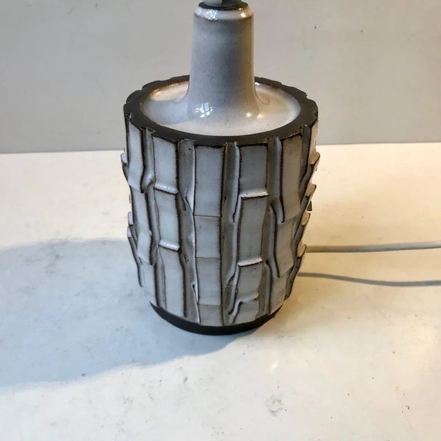 Ceramic Modernist Scandinavian Ceramic Table Lamp by Preben H. Gottschalk-Olsen, 1970s For Sale - Image 7 of 8