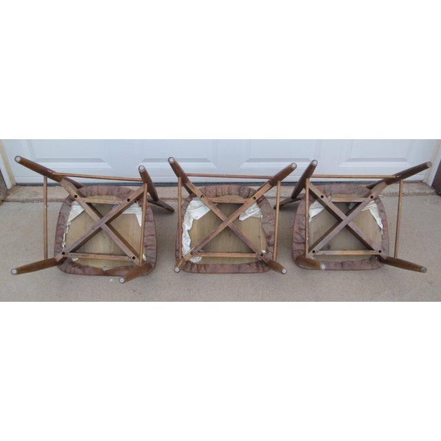 Mid 20th Century Side Chairs Attributed to Stanley Model 404-85- Set of 3 For Sale - Image 13 of 16