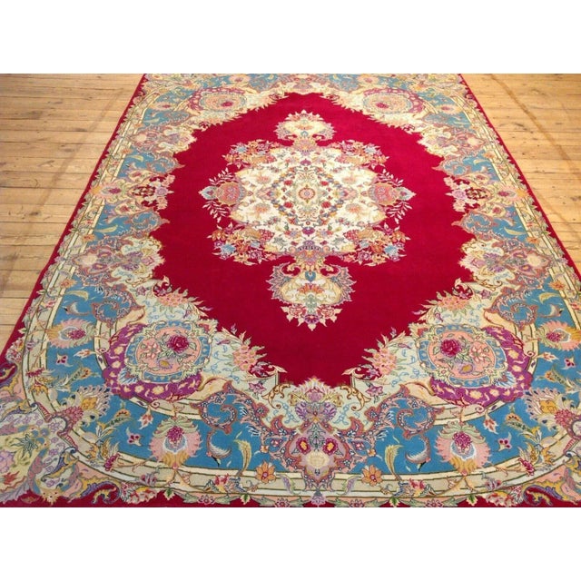 Middle Eastern Hand-Knotted Tabriz Rug For Sale - Image 10 of 10