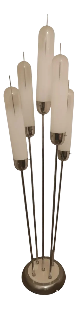 Reed Floor Lamp in Murano Glass by Carlo Nason for Mazzega, 1970s