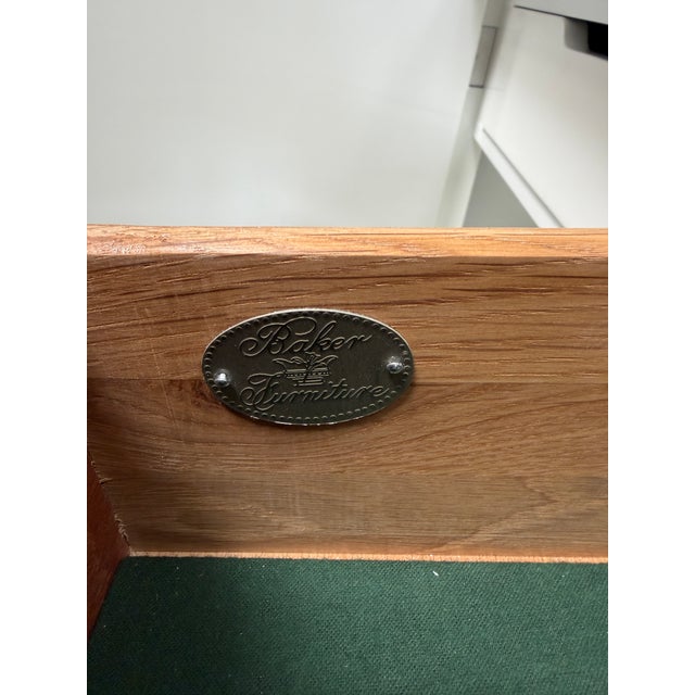 Late 20th Century Hollywood Regency Baker Furniture Co White Lacquer Display Cabinet For Sale - Image 9 of 11