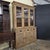 English Late 19th Century Light Oak Carved Base and Glazed Top Bookcase For Sale - Image 11 of 18