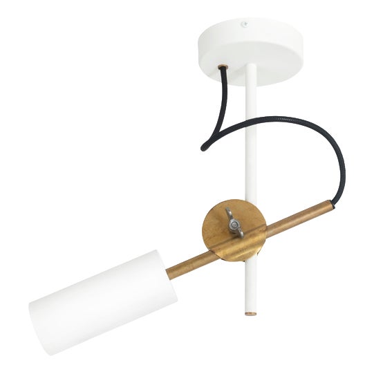 Stav Spot 1 White Ceiling Lamp by Johan Carpner for Konsthantverk For Sale