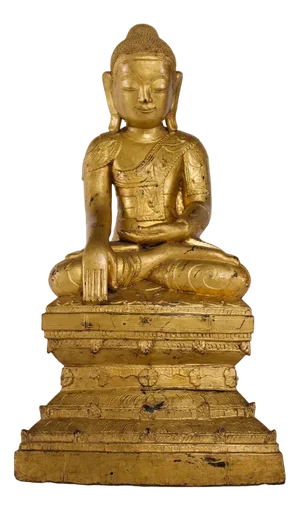 Burmese Artist, Buddha Maravijaya, 1800s, Wood