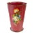 Vintage French Provincial Red Tole Floral Hand-Painted Umbrella or Walking Stick Stand For Sale