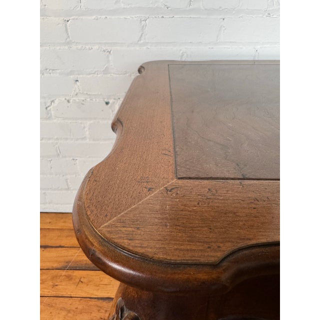 Coffee 1970s Traditional Baker Furniture Company Carved Side Table For Sale - Image 8 of 10
