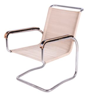 Bauhaus Armchair in Chrome and Iron by J. Halabala for Up Zavody, Czech, 1920s