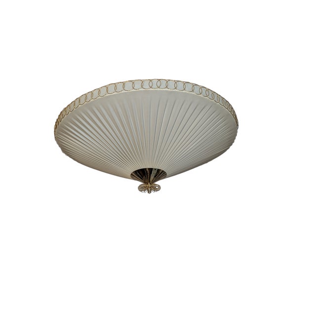 Large Vintage Flush Mount in style of Paavo Tynell, 1950s For Sale - Image 9 of 18