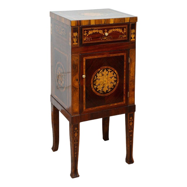 Antique Lombard Louis XVI Chest of Drawers in Precious Exotic Woods, Late 18th Century For Sale