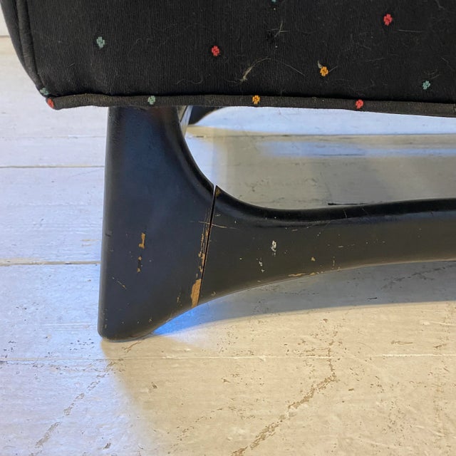 Textile Mid Century Modern Pearsall Style Tall Back Chair For Sale - Image 7 of 11