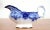 Blue Antique Flow Blue Porcelain Sauce Boat by John Maddock in the Dainty Pattern For Sale - Image 8 of 8