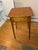Mid 20th Century Vintage Tiger Maple Cookie Cutter Corner Side Table For Sale - Image 5 of 6