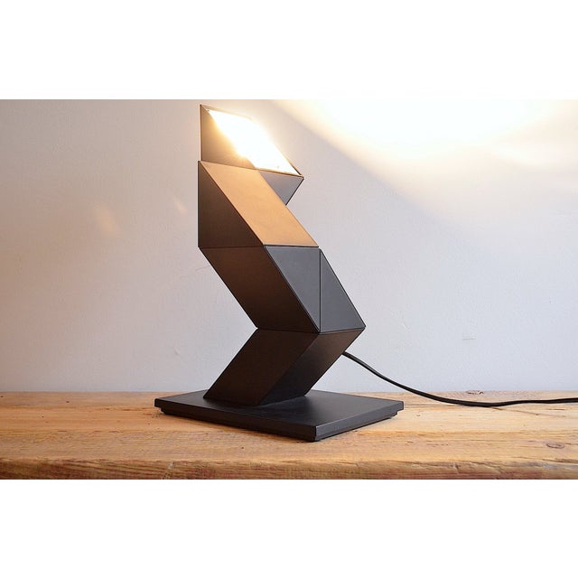 Plastic Zig Zag Table Lamp by Shui LD Chan for Brilliant Leuchten, 1980s For Sale - Image 7 of 16