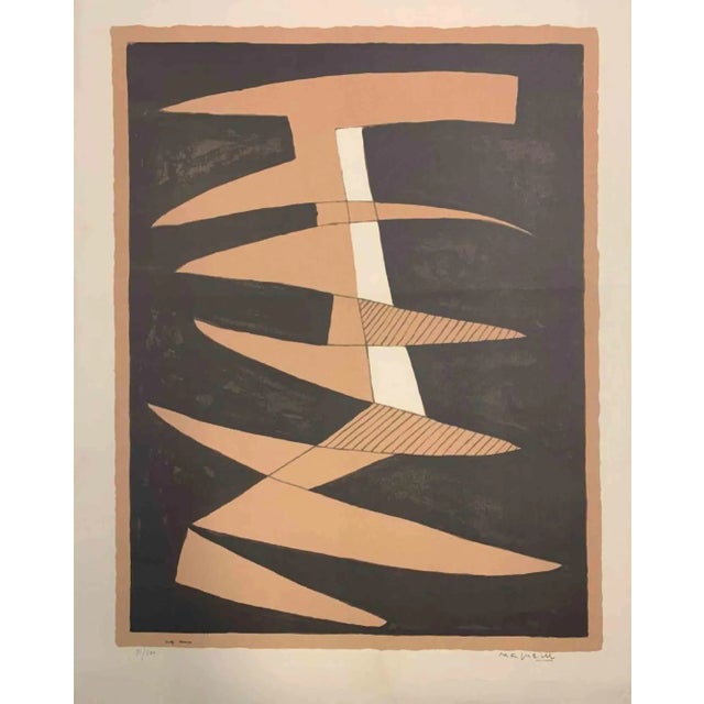 Untitled is an original contemporary artwork realized by Alberto Magnelli in 1945. Hand signed on the lower right margin....