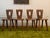 Set of four "king" or "crown" side chairs, attributed to Olavi Hanninen, sourced from Italy, originating from France...