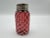 A Antique Cranberry Red Lattice Blown Glass Salt or Pepper Shaker by Northwood, Circa 1890 Most likely made by the...