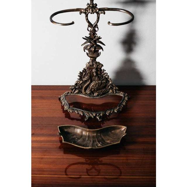 Vintage Art Nouveau Brass Umbrella Stand, France, 1960s For Sale - Image 13 of 14