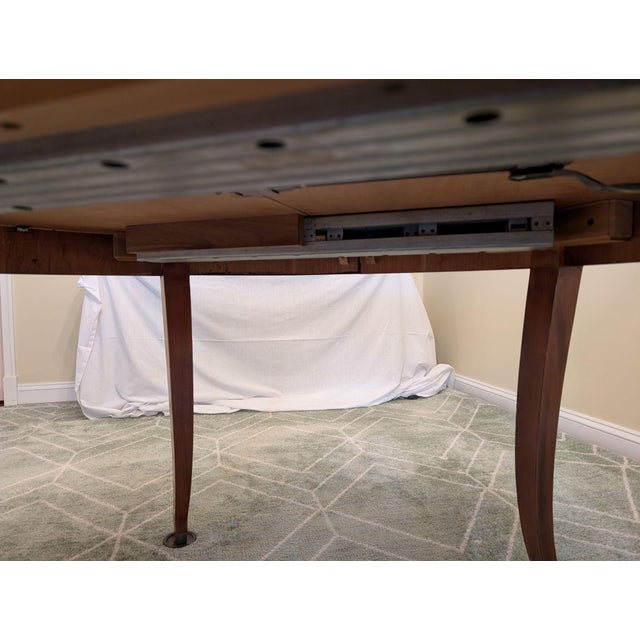 Late 20th Century John Widdicomb Biedermeier Style 48" Round Extendable Dining Table For Sale - Image 10 of 15