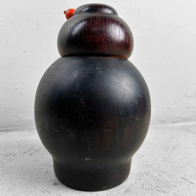 Wood Vintage Sosaku Kokeshi by Kazuo Takamizawa, Japan, 1960s For Sale - Image 7 of 10