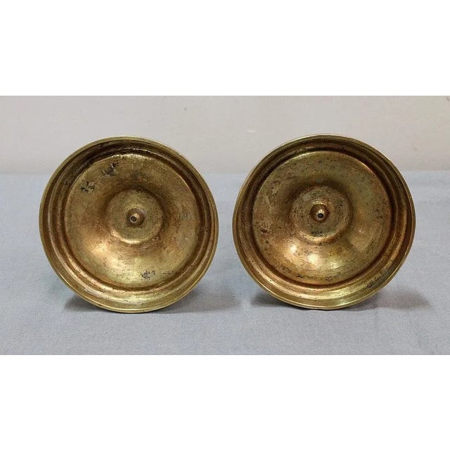 19th Century Louis XVI Style Gilt Bronze Candleholders, Set of 2 For Sale - Image 12 of 13