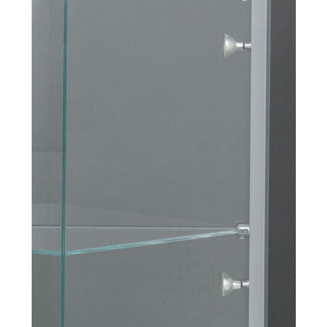 Modern Metal & Glass Illuminated Display Shelf For Sale - Image 13 of 14