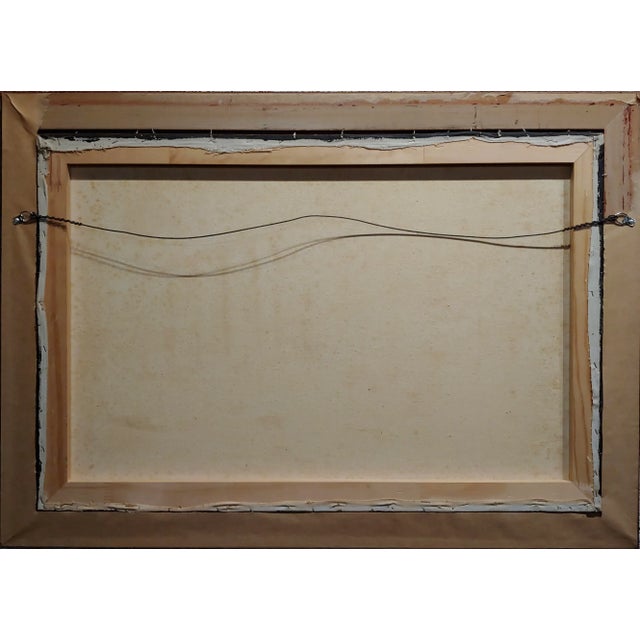 Sky Blue Ben Abril - the Minnewaska Hotel ,Bunker Hills, Los Angeles 1960s -Oil Painting For Sale - Image 8 of 9