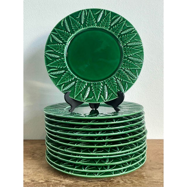 Ceramic Vintage Boho Italian Glazed Ceramic Plates - Set of 12 For Sale - Image 7 of 7