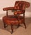 Small Vintage Armchair in English Cognac Mahogany and Leather, 1800s For Sale - Image 11 of 15