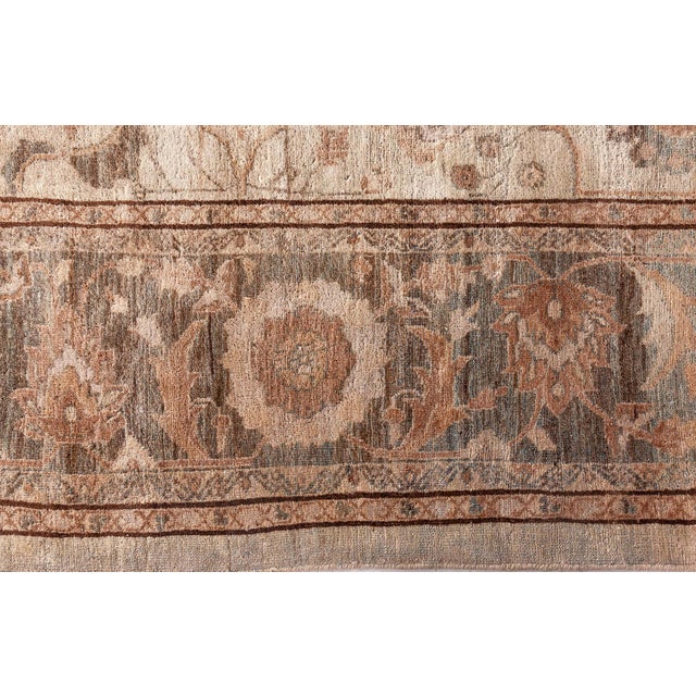 Gray 1920s North Indian Handmade Wool Rug For Sale - Image 8 of 11